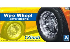 Aoshima 1/24 The Tuned Parts No.109 Wire Wheel (Silver Plated) 13Inch, AOS66263, by AOSHIMA