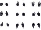 Kotobukiya 1/1 Megami Device M.S.G 09 Hand Set Skin Color BLACK, KBY93809, 