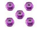 Tamiya Mini 4WD Grade Up Part 2MM ALUMINUM LOCK NUT (PURPLE, 5PCS.) (MINI 4WD LIMITED), TAM55558, by TAMIYA