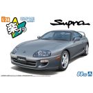 Aoshima 1/24 Raku-Pla Snap Car No.08-GG JZA80 SUPRA 1996 Grayish Green Mica Metallic, AOS67727, by AOSHIMA