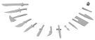 Kotobukiya M.S.G Modeling Support Goods MW 34 Weapon Unit Knife Set, KBY60171, by KOTOBUKIYA