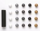 TAMIYA GP385 ball stabilizer cap (monochrome), TAM15385, by TAMIYA