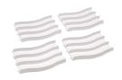 Tamiya Mini 4WD JAPAN CUP JUNIOR CIRCUIT WAVE SECTION SET (WHITE, 4PCS.), TAM95751, by TAMIYA
