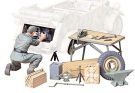 TAMIYA 1/35 MM Kubelwagen engine maintenance, TAM35220, by TAMIYA