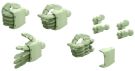 Bandai 1/144 Builders Parts HD MS Hand 02 (Zion) Zaku Green, BAN11955, by BANDAI