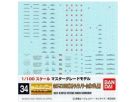 1/100 Gundam Decal 34 For MG Strike Noir Gundam1 Bandai detail up parts, BAN90018, by BANDAI