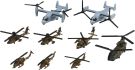 Aoshima 1/700 Waterline No.556 Japan Ground Self-Defense Force Helicopter Set, AOS07273, by AOSHIMA