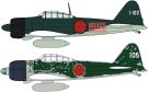 Hasegawa Mitsubishi A6M2b/A6M3 Zero Fighter Type 21/22 Rabaul Ace Set, HAS24373, by HASEGAWA
