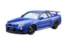 Aoshima 1/24 The model car 8 Nissan BNR 34 Skyline GT - R V - spec II '02 plastic kit, AOS51597, by AOSHIMA