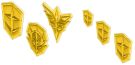 Bandai Builders Parts HD MS Emblem Relief 01 Gold (Non Scale), BAN11795, by BANDAI