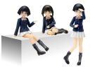 Platz 1/35 Girls & Panzer Kamo-san Team Figure Set plastic kit, PLZ34714, by PLATZ