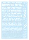 HI Q PARTS TR Decal 3 Alphabet White (1 piece), HIQ73578, by HI Q PARTS
