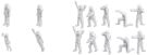 Bandai 1/144 Builders Parts HD MS Figure 01 White, BAN11627, by BANDAI