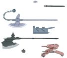 BANDAI  1/144 HG MS option set 3 & Gallery Le Horn Mobile worker   Plastic Model kit, BAN23081, by BANDAI