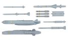 Hasegawa 1/72 X72 - 15 Europe Aircraft Weapon Set plastic kit, HAS51158, by HASEGAWA