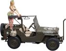 Hasegawa 1/24 1/4-ton 4 x 4 Truck (50 Caliber M2 Machine Gun Equipped) w/Blonde Girl Figure, HAS22831, by HASEGAWA
