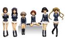 Platz 1/35 Girls & Panzer Theatrical Version Usagi-san Team Figure Set plastic kit, PLZ34707, by PLATZ