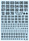 HI Q PARTS DZ Number Decal Dark Gray 1seat, HIQ74841, by HI Q PARTS