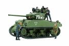 Tamiya 1/35 MM Series 25105 M4A2 (76) W Sherman Tank (with 6 dolls) (Limited), TAM51056, by TAMIYA