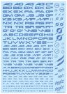 HI Q PARTS TR DECAL 3 ALPHABET BLUE (1PCS), HIQ74933, by HI Q PARTS
