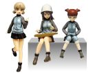 Platz 1/35 Girls & Panzer Keizoku High School Figure Set plastic kit, PLZ34653, by PLATZ