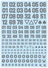 HI Q PARTS DZ Number Decal Gray 1seat, HIQ74834, by HI Q PARTS