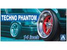 Aoshima 1/24 The Tuned Parts Techno Phantom 14Inch   (4 wheels & tires), AOS53249, by AOSHIMA