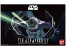 BANDAI Star Wars Plastic Model Kit 1/72 TIE - Advanced X1, BAN14071, by BANDAI