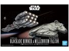Bandai 1/1000 Blockade Runner & 1/350 Millennium Falcon (Star Wars), BAN53638, by BANDAI