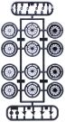 Fujimi 1/24 WIRE MESH F/R SILVER NARROW 17-INCH, FUJ93533, by FUJIMI