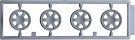 Fujimi 1/24 VOLK RACING TE37 17-INCH, FUJ93632, by FUJIMI