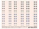 HI Q PARTS 1/12 3-C Custom Eye Decal (1 pcs), HIQ74162, by HI Q PARTS