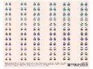 HI Q PARTS 1/12 8-C Custom Eye Decal 1 seat, HIQ74216, by HI Q PARTS