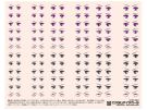 HI Q PARTS 1/12 9-C Custom Eye Decal 1 seat, HIQ74223, by HI Q PARTS