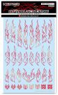 HI Q PARTS Fire Tribal Decal Outline Metallic Red (1pcs), HIQ77507, by HI Q PARTS