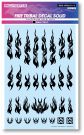 HI Q PARTS Fire Tribal Decal Solid Black (1pcs), HIQ77309, by HI Q PARTS