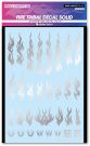 HI Q PARTS Fire Tribal Decal Solid Silver (1pcs), HIQ77354, by HI Q PARTS