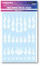 HI Q PARTS Fire Tribal Decal Solid White (1pcs), HIQ77316, by HI Q PARTS