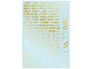 HI Q PARTS TR Decal 3 Alphabet Gold (1pc.), HIQ73905, by HI Q PARTS