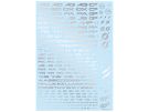 HI Q PARTS TR Decal 3 Alphabet Silver (1pc.), HIQ73929, by HI Q PARTS