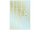 HI Q PARTS TR Decal 3 Number Gold (1pc.), HIQ73899, by HI Q PARTS