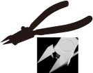 Hasegawa Precision Flat Blade Plastic Nipper (Tapered Type), HAS16162, by HASEGAWA