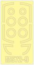 Platz 1/72 JASDF T-1 JET TRAINER MASK SHEET, PLZ56815, by PLATZ