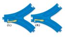 TAKARATOMY Plarail 8 character point rail (1 L / R each) R-12, TAK11207, by TAKARATOMY