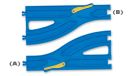 TAKARATOMY Plarail single track, double-track point rail (1 piece each) R-13, TAK12105, by TAKARATOMY