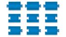 TAKARATOMY Plarail 1/4 straight rail (3 each of 3 types) R - 20, TAK50541, by TAKARA TOMY