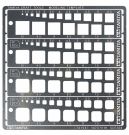 Tamiya Modeling Template (Square, 1-10mm), TAM74156, by TAMIYA