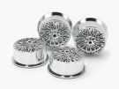 Tamiya Mini 4WD Grade Up Part WIRE SPOKE WHEELS FOR LOW-PROFILE TIRES (SILVER PLATED), TAM55312, by TAMIYA