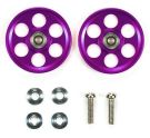 Tamiya Mini 4WD Grade Up Part HG LIGHTWEIGHT 19MM ALUMINUM BALL-RACE ROLLERS (RINGLESS/PURPLE), TAM55398, by TAMIYA