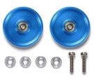 Tamiya Mini 4WD Grade Up Part HG 19MM ALUMINUM BALL-RACE ROLLERS (RINGLESS/BLUE), TAM55619, by TAMIYA